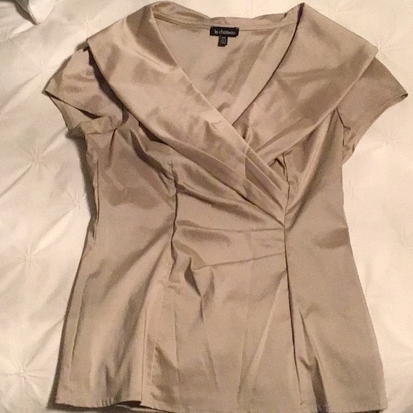 Ladies wrap style blouse with cap sleeves - Picture 1 of 3